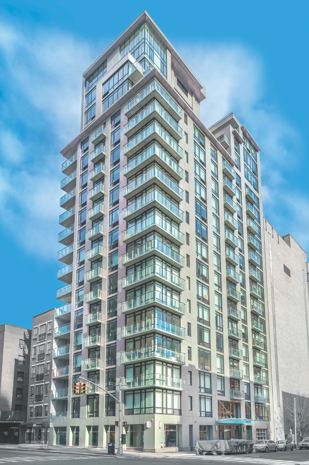 NYC residential luxury hi-rise building.